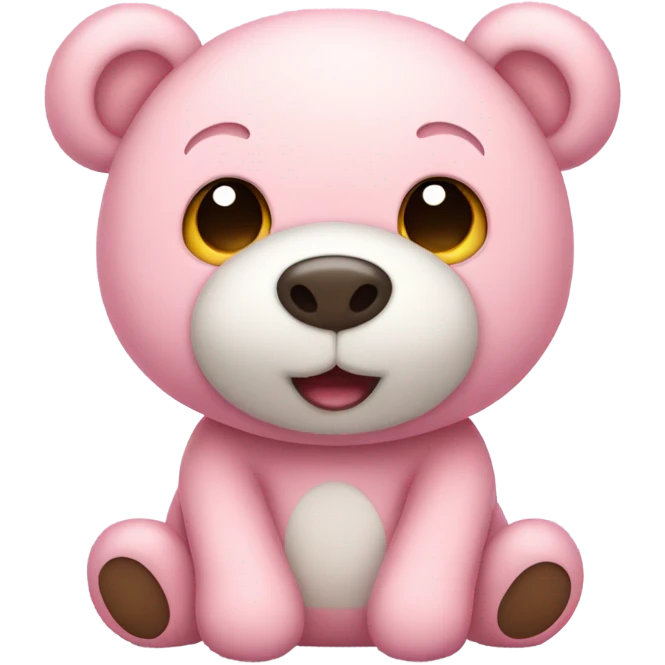 pink cute teddy bear emoji