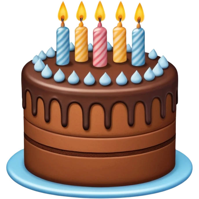 brown birthday cake emoji
