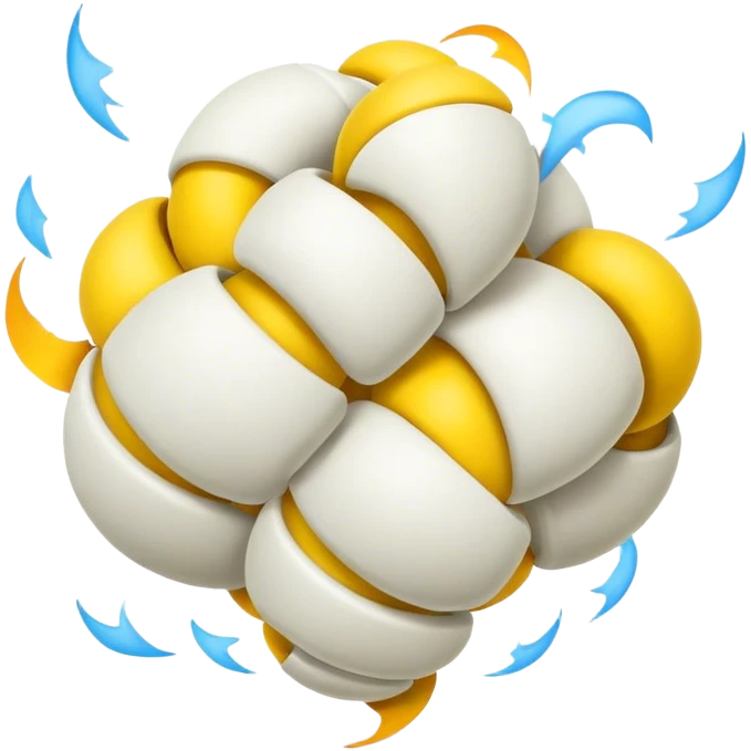Tornado with softballs emoji