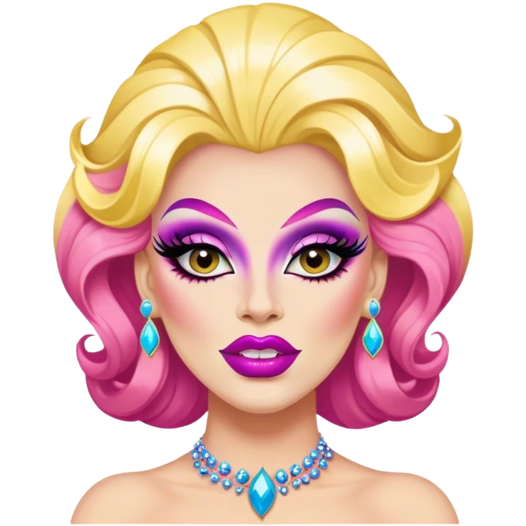 Colorful drag queen emoji