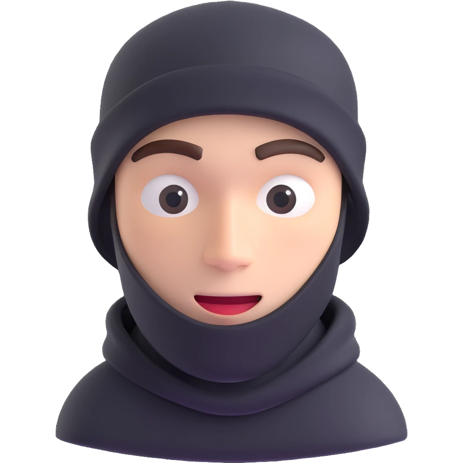 robber with black beanie emoji
