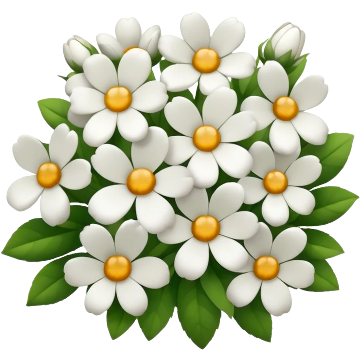 White flowers emoji