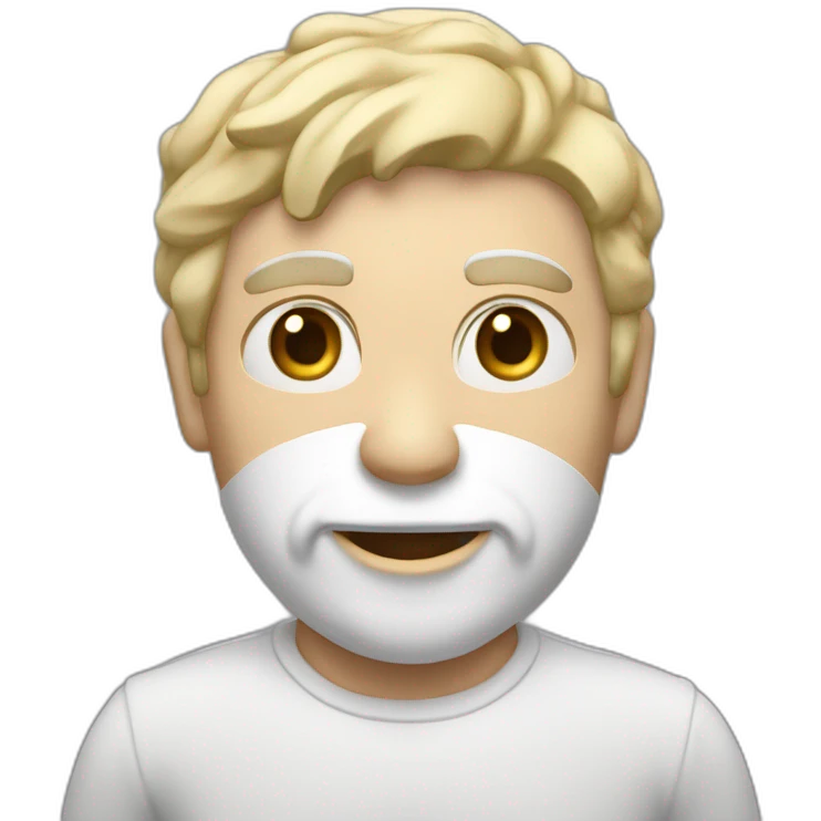 White m'en whit juste corps emoji