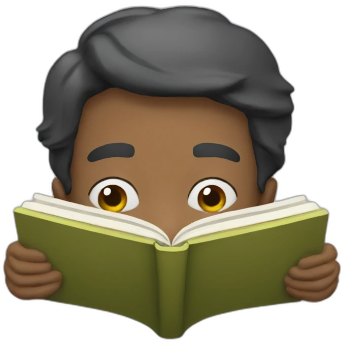 poor man reading a book emoji