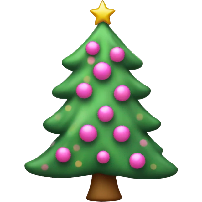 pink christmas tree emoji