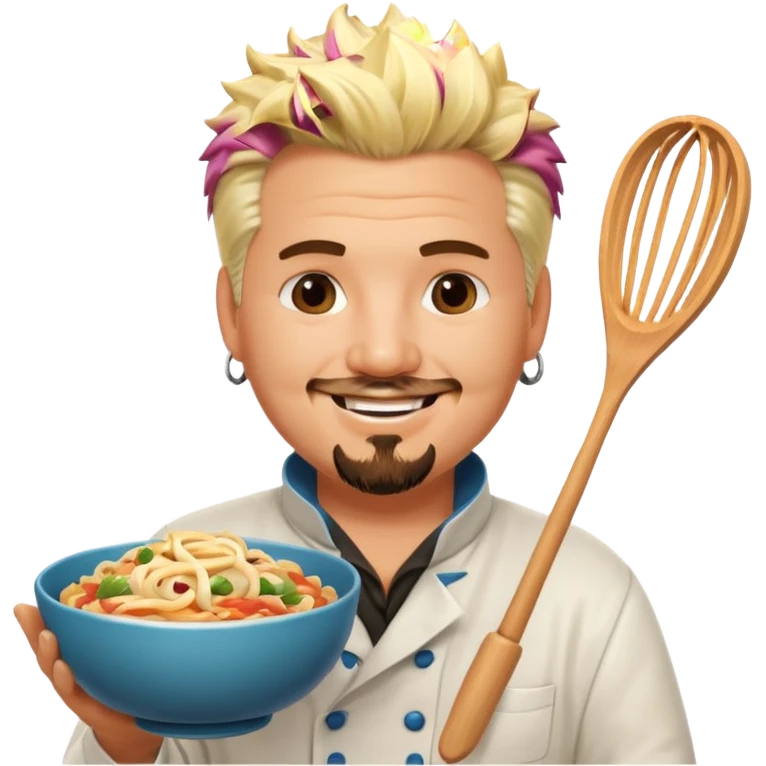 gut fieri chef holding whisk and bowl emoji
