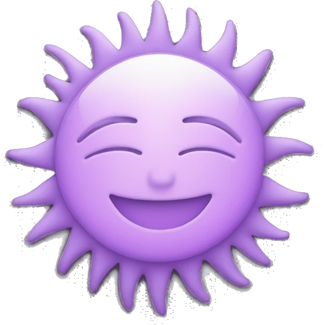 light purple sun emoji