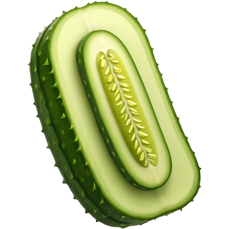 a sliced pickle emoji