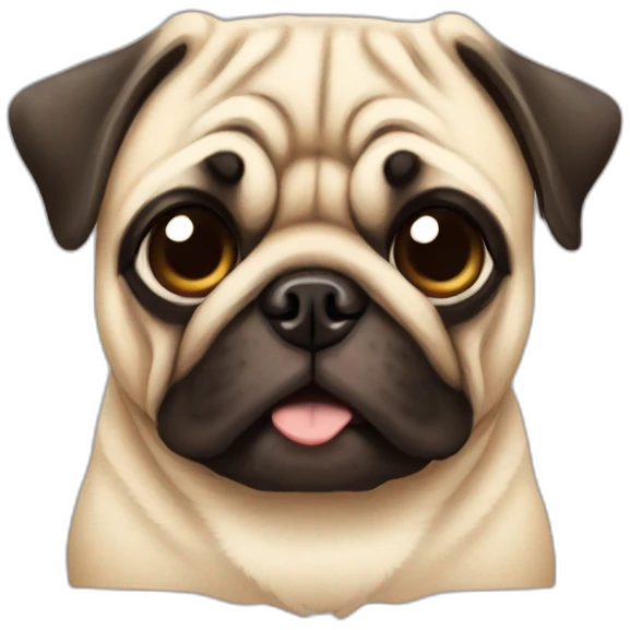 Pug tomando café emoji