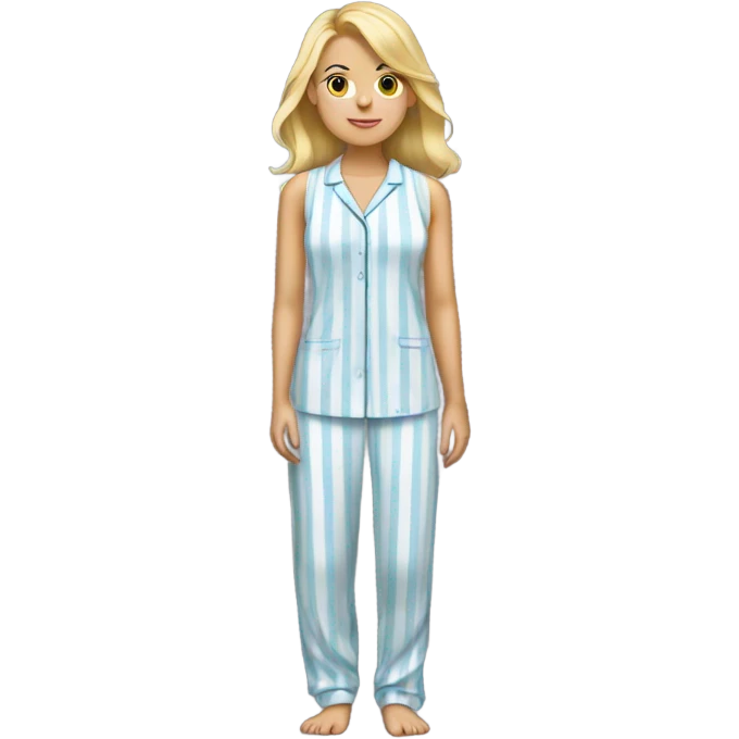 blonde girl in pjs  emoji