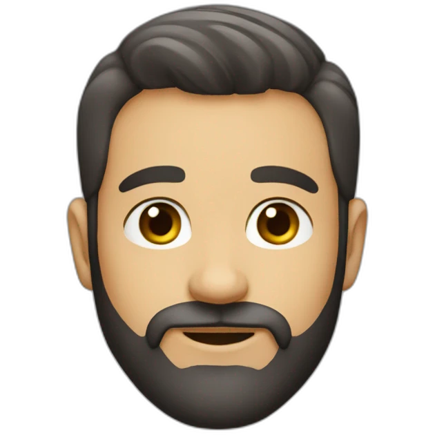 homme jeune très barbu emoji
