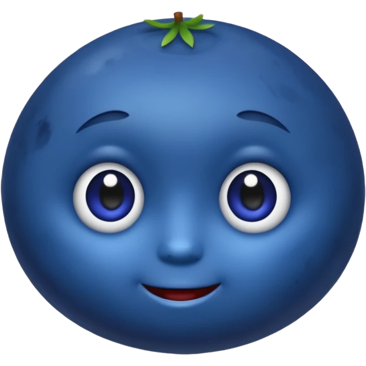 blueberry with a face emoji
