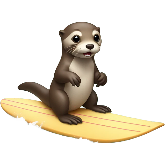 cute otter deguised as a surfer emoji