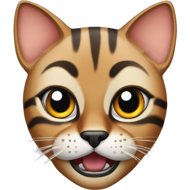 Angry bengal cat emoji