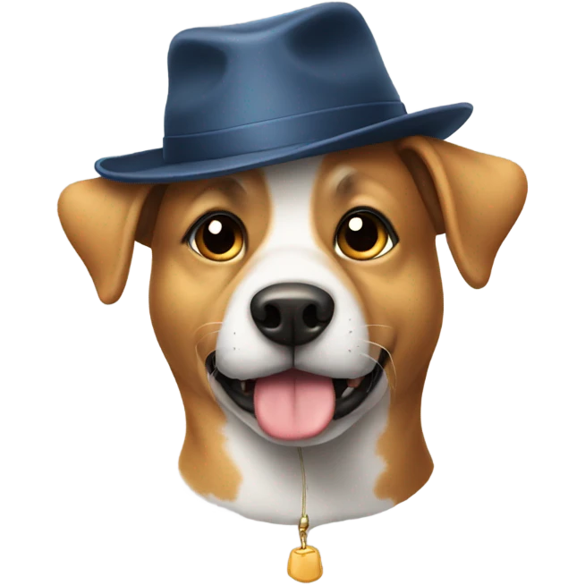 Dog with hat emoji