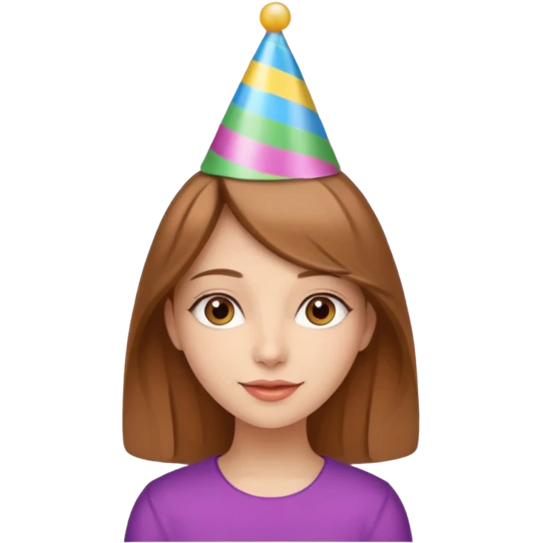 یه دختر زیبا با موهای روشن قهوه ای که تولدشه و اسمش نیلوفر است emoji