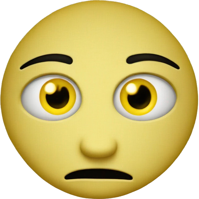 Yellow face with eyes looking down emoji