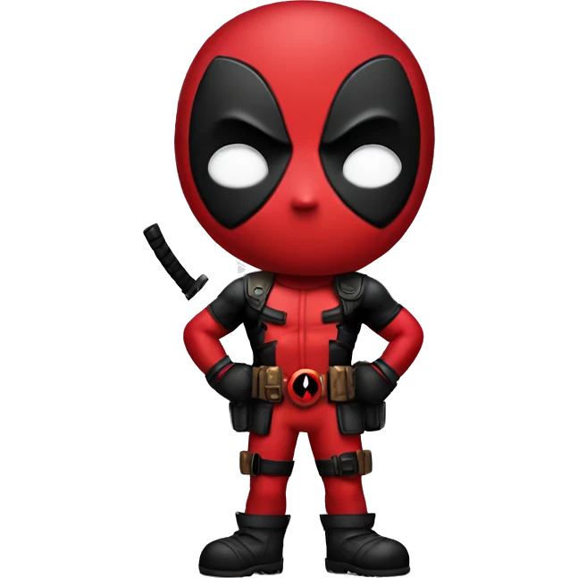 Cute deadpool character full body  emoji