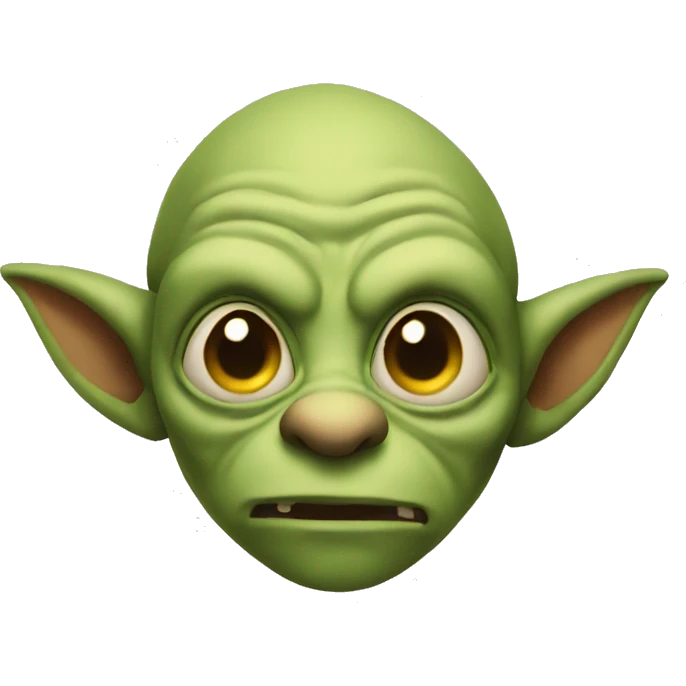 goblin face with long ears emoji