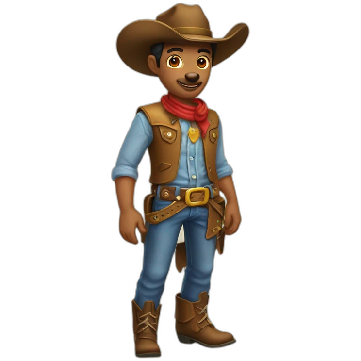 chien cow-boy emoji