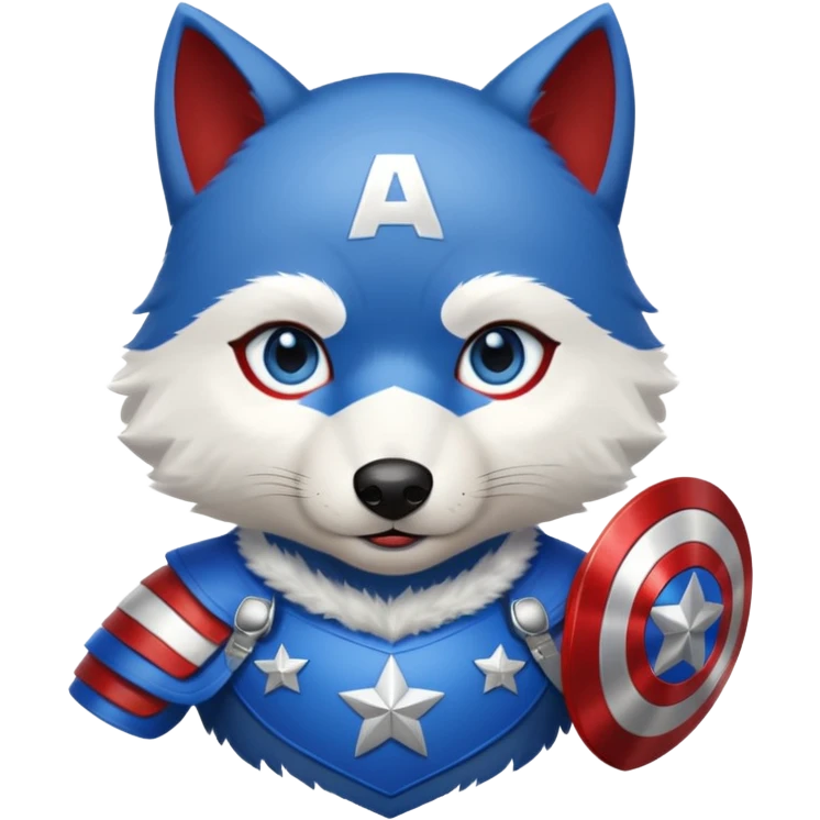 Captain America wolf emoji