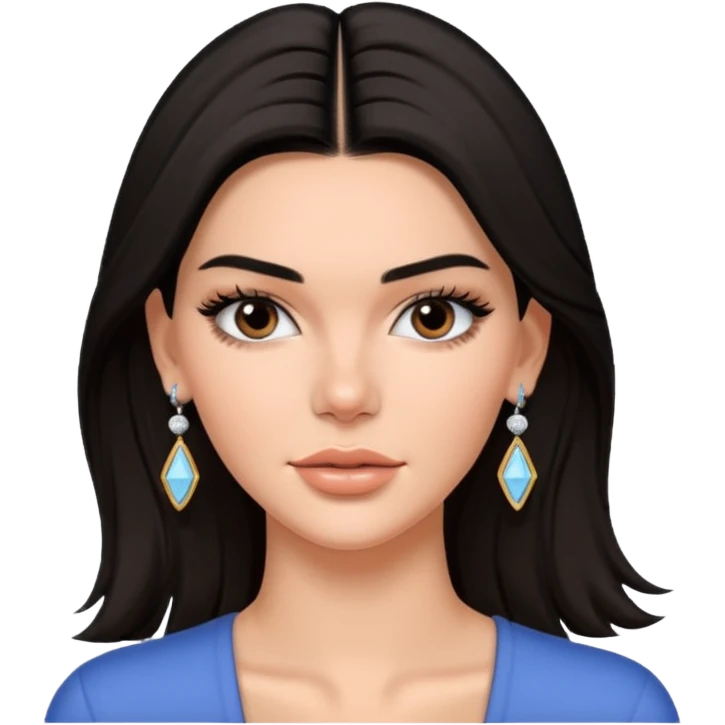 kendall jenner with earrings emoji