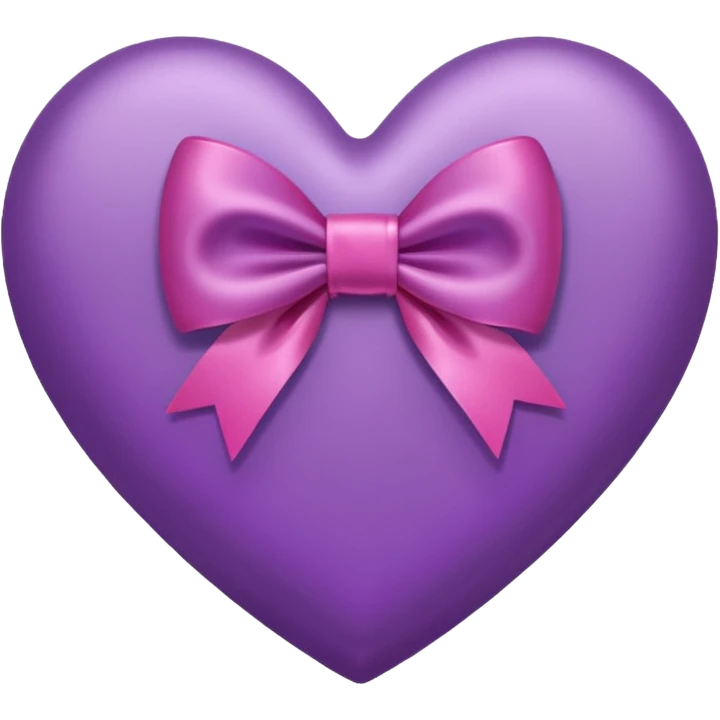 Purple heart with bow emoji
