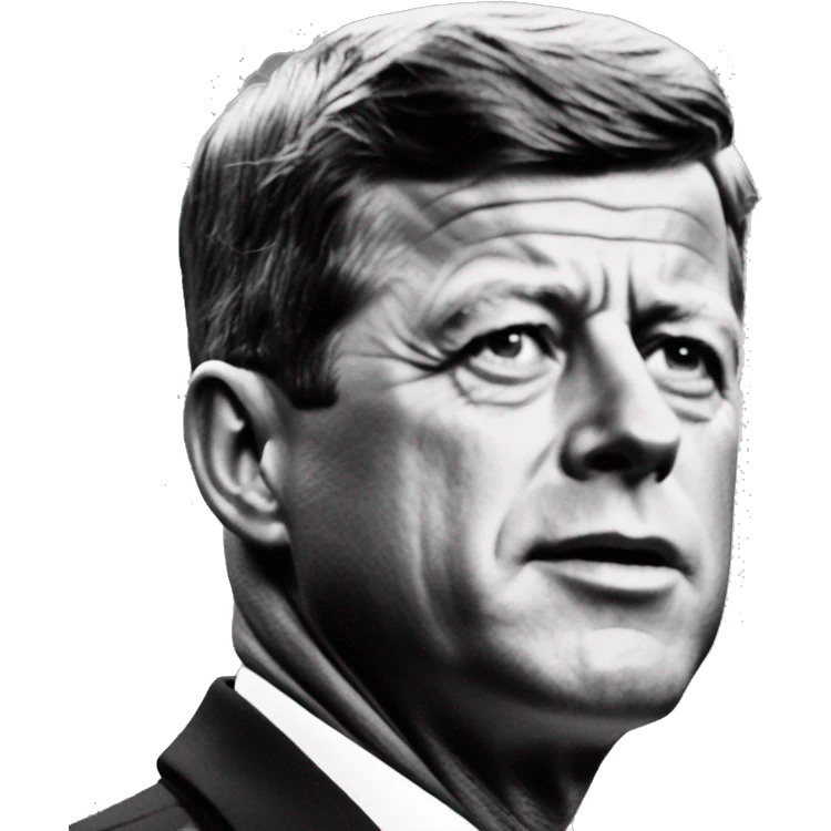 JFK as the 🤯 emoji. emoji
