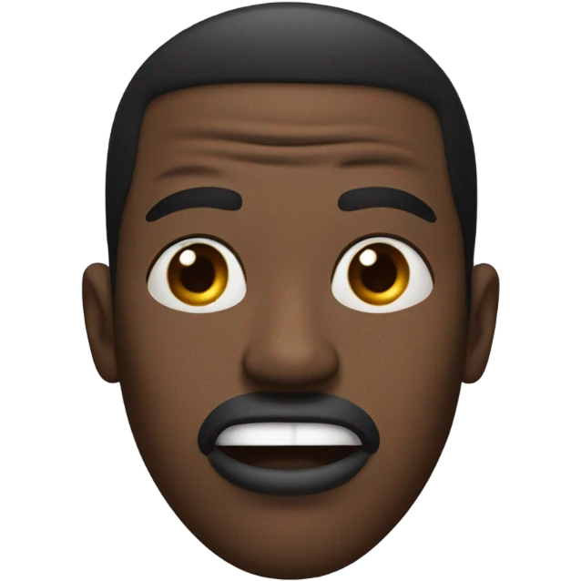 Black man shocked face emoji