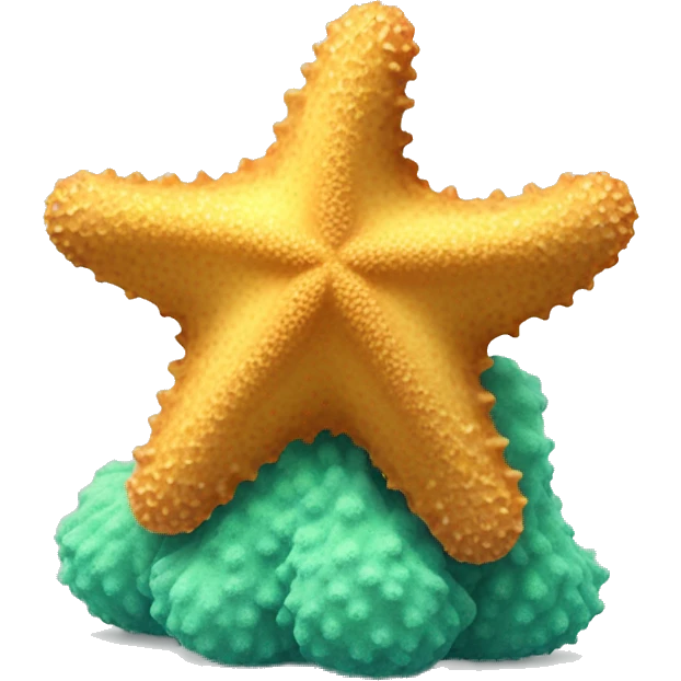 Starfish and sea sponge emoji