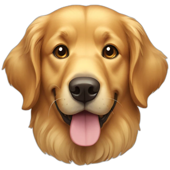 senior golden retriever dog emoji