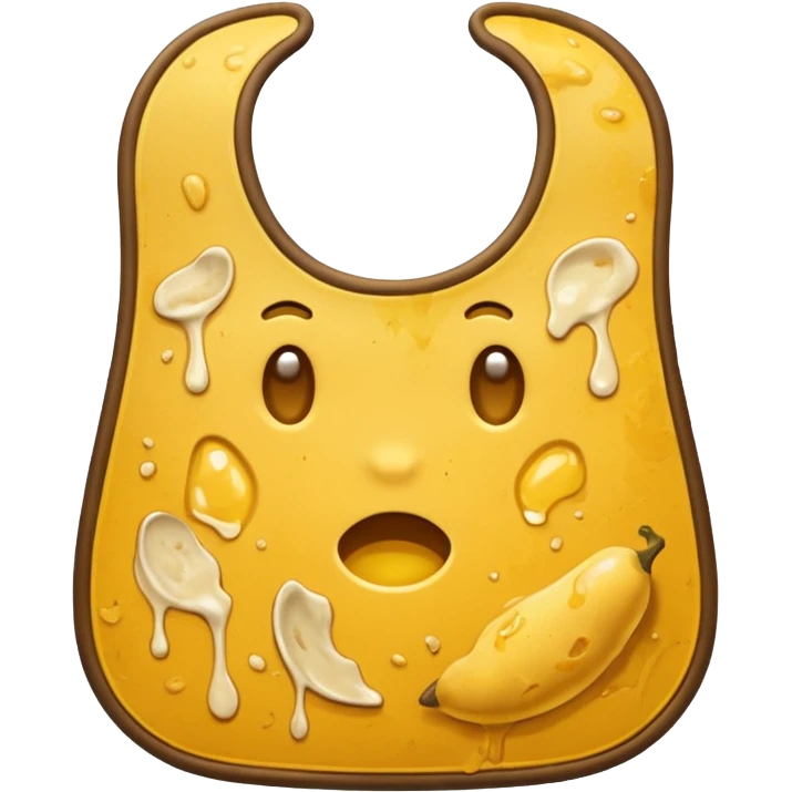 Yellow bib with food stains emoji
