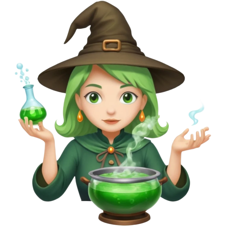 green witch cooking potion emoji