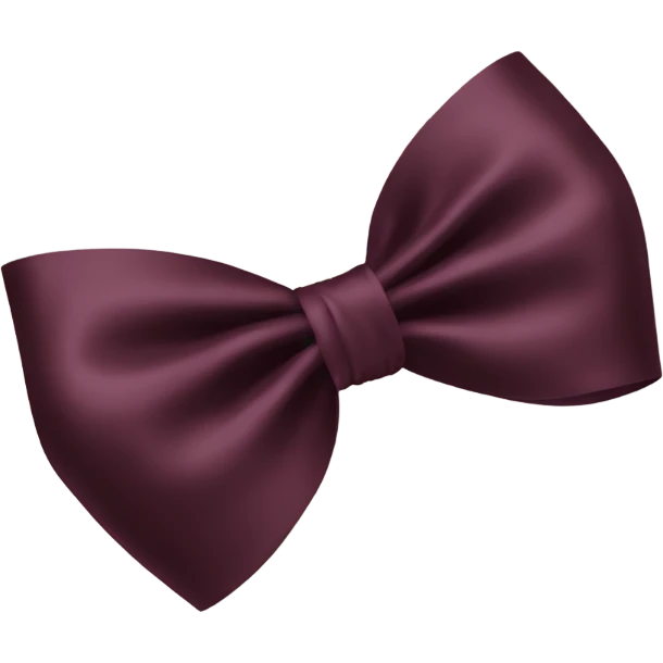 dark burgundy silk bow emoji