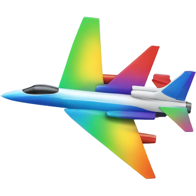 Rainbow jet emoji