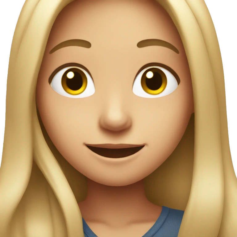 smiling girl with long hair at a hotel emoji