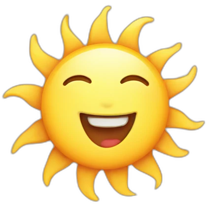 cute sun emoji