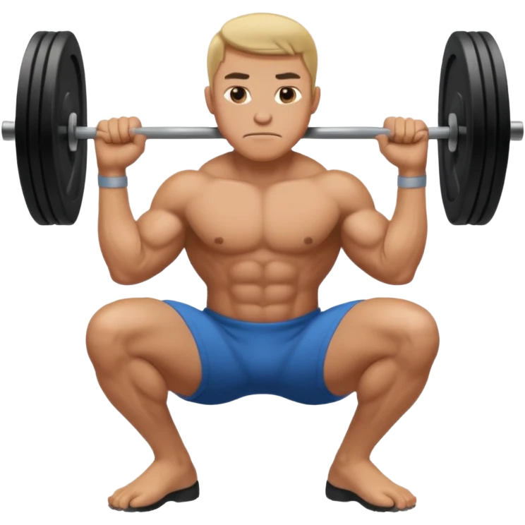 Man squatting emoji