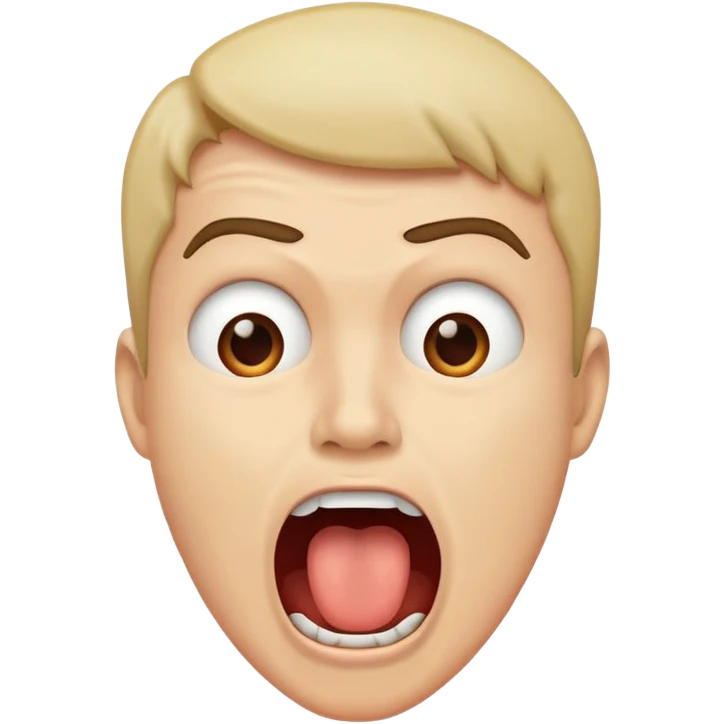 Moaning with mouth open wide  emoji