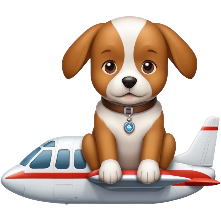 Dog on a plane emoji