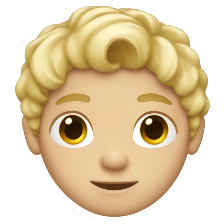 blonde boy with faded mullet emoji