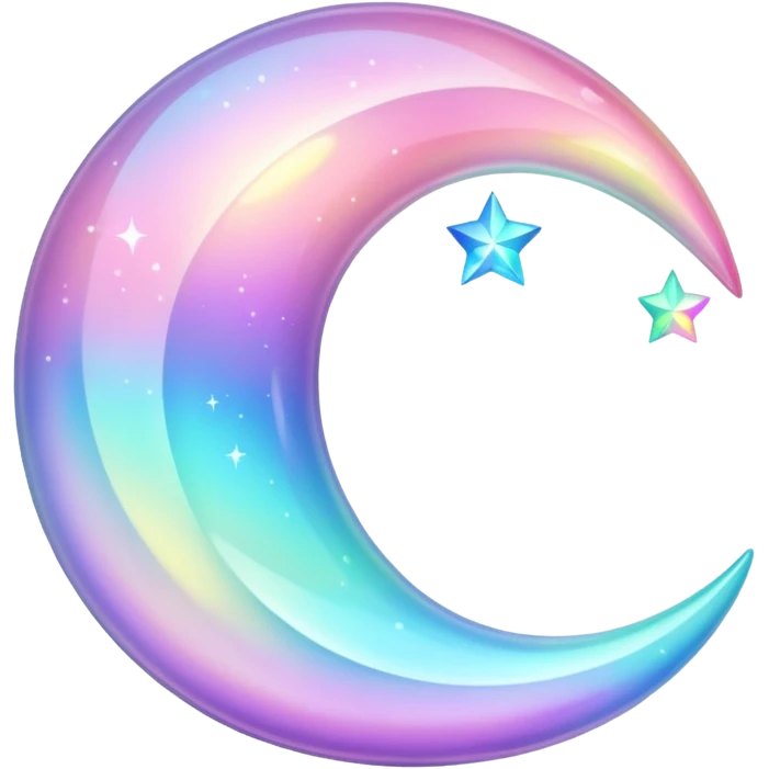 Pastel crystal crescent  emoji