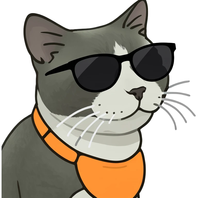 Cat with sunglasses emoji