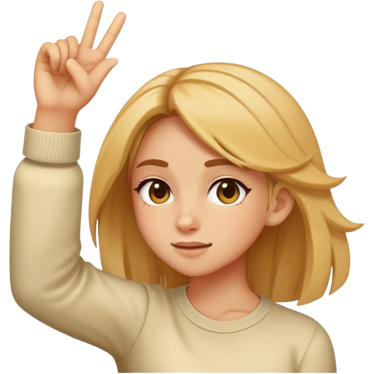 girl dabbing emoji