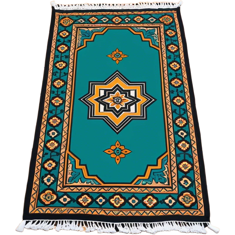 Long rectangular prayer mat with geometric Andalusia pattern  emoji