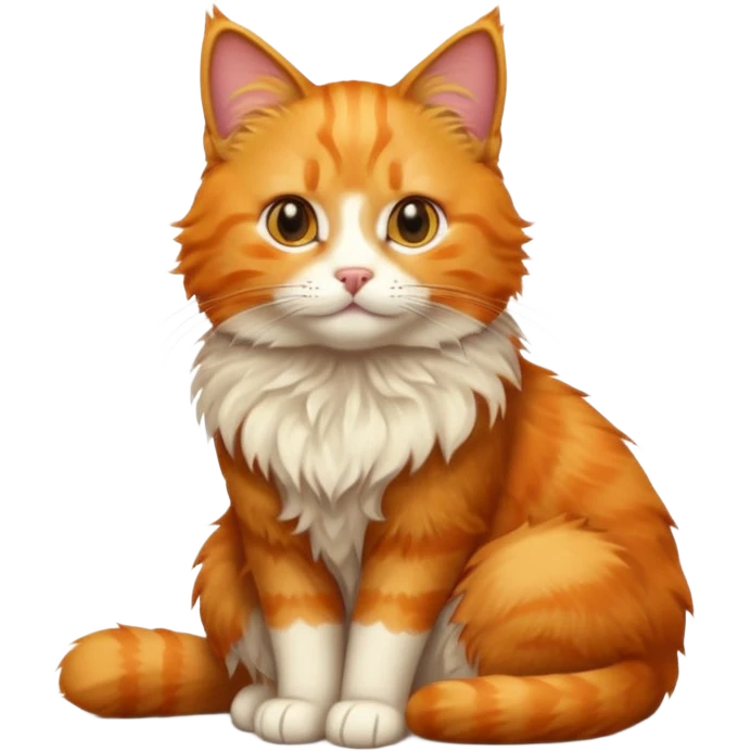 Three legged orange cat  emoji
