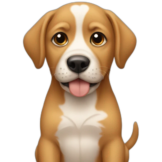 Dog holding a baby emoji