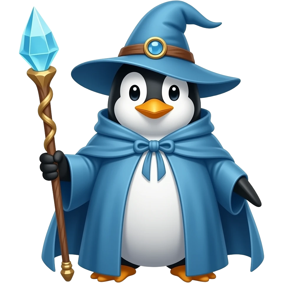 Penguin Wizard emoji