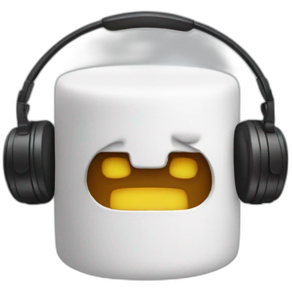 Marshmallow dj emoji