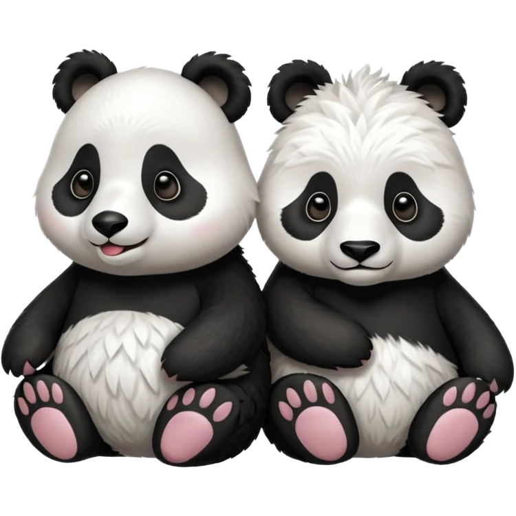 Feathered Goose and panda mix emoji